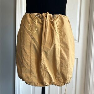 Gianni Bini Yellow Mini Skirt with Drawstring